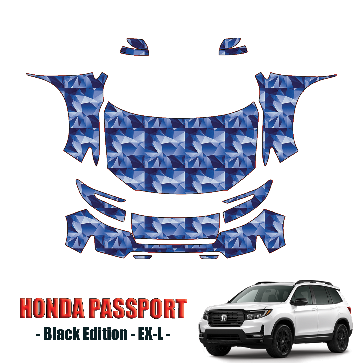 2022-2024 Honda Passport Precut Paint Protection PPF Kit – Full Front