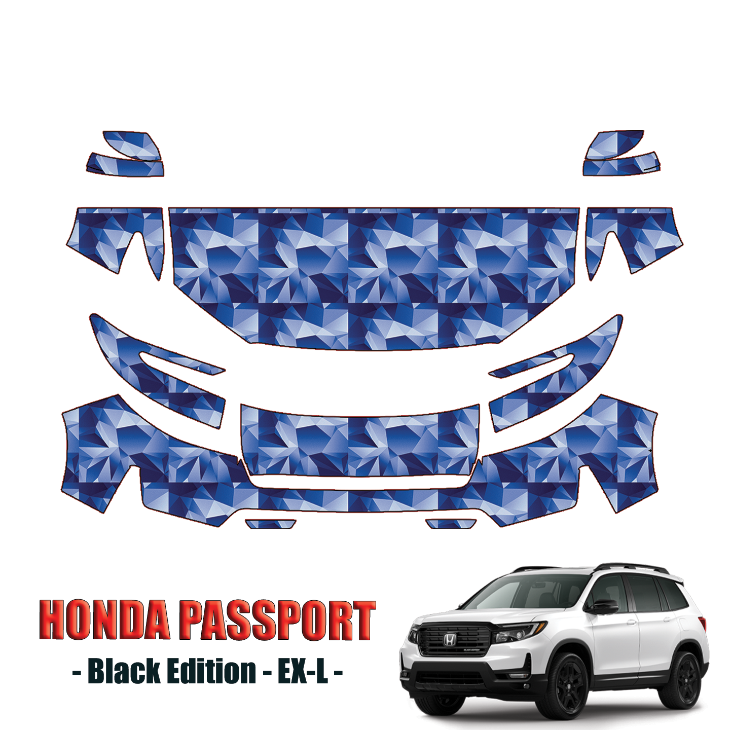 2024-2025 Honda Passport Precut Paint Protection PPF Kit – Partial Front