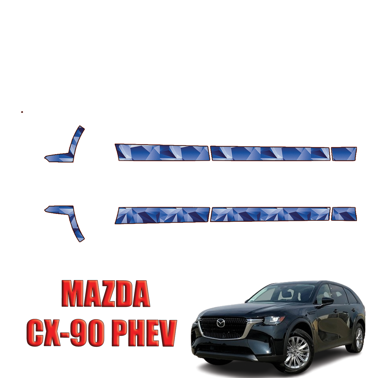 2024-2025 Mazda CX-90 PHEV Precut Paint Protection Kit PPF – Rocker Panels