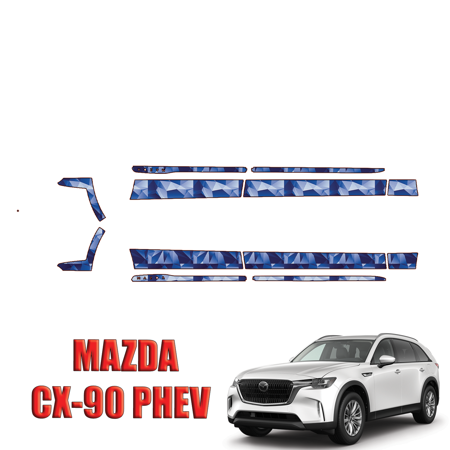 2024-2025 Mazda CX-90 PHEV Paint Protection PPF Kit – Rocker Panels