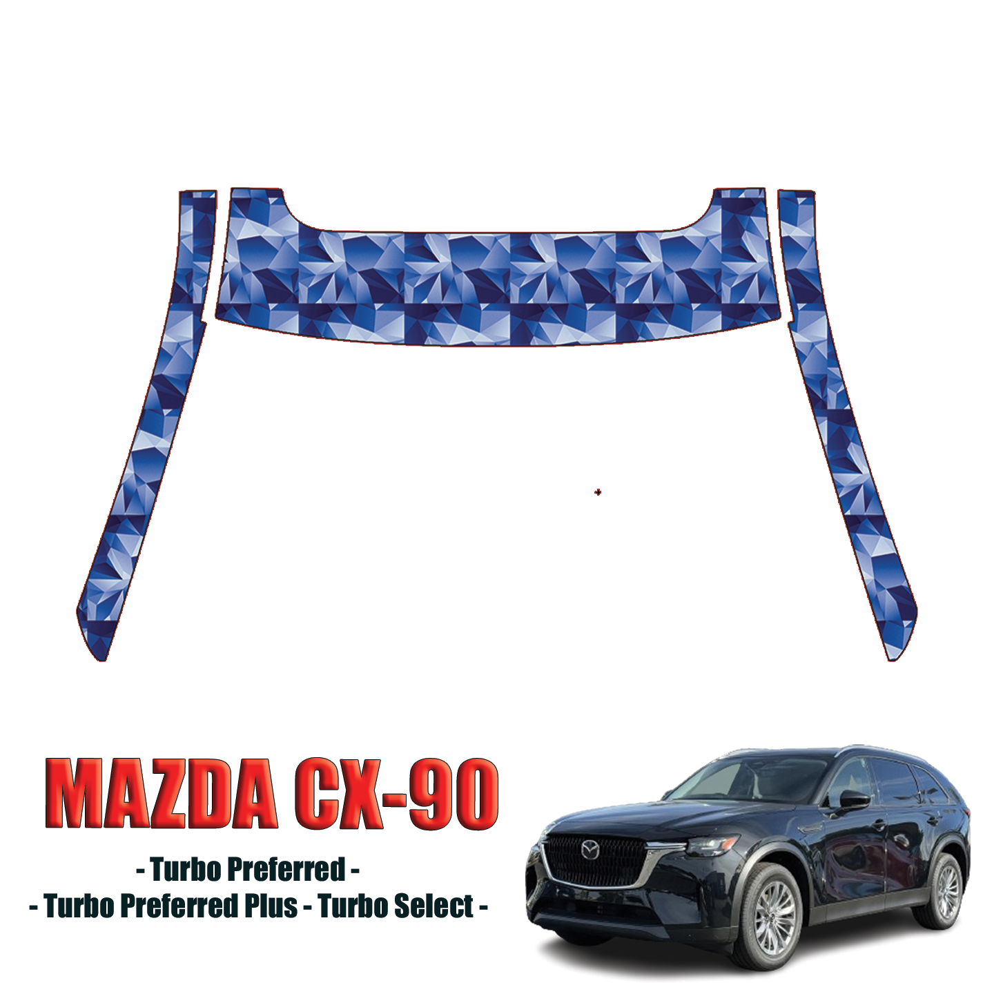 2024-2025 Mazda CX-90 Precut Paint Protection PPF Kit – A Pillars