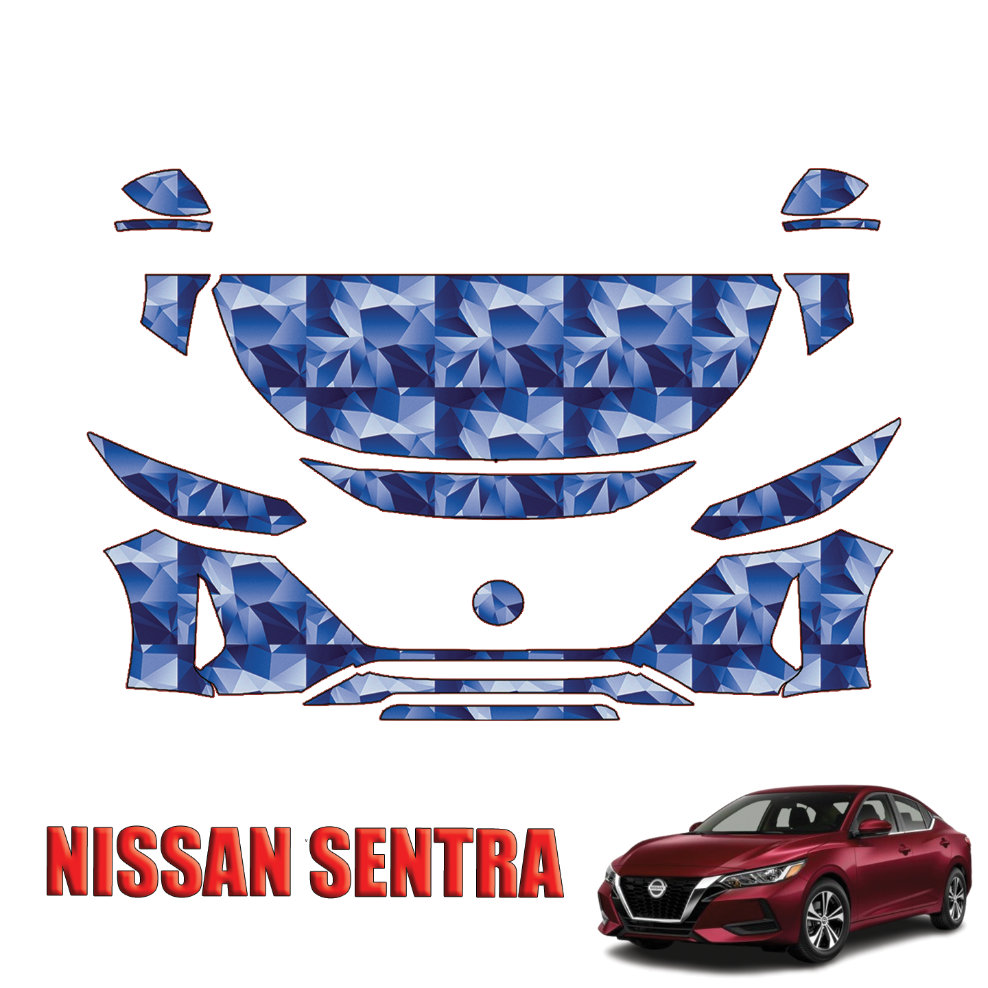 2024-2025 Nissan Sentra Precut Paint Protection PPF Kit – Partial Front