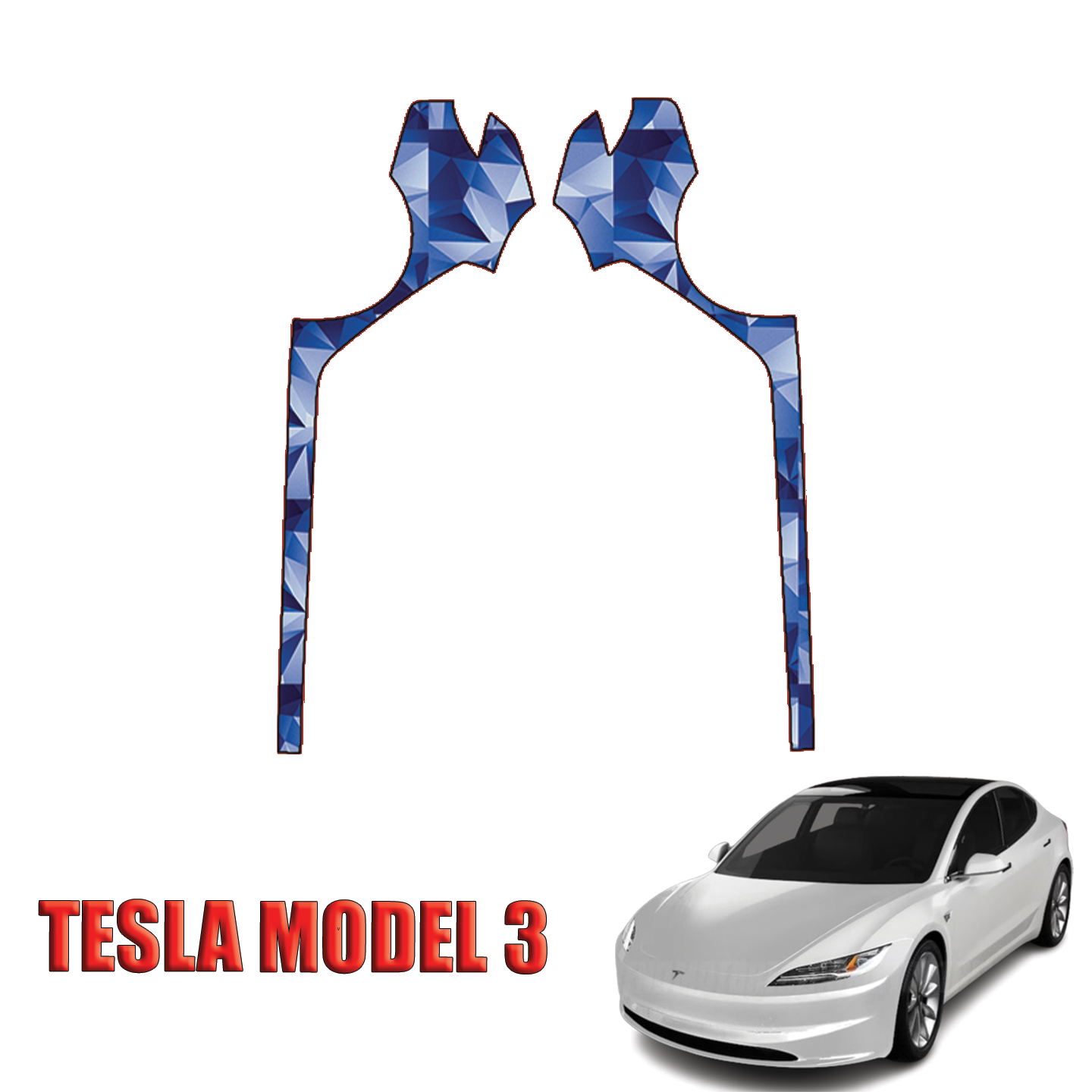 2024-2025 Tesla Model 3 Precut Paint Protection Kit – Quarter Panels
