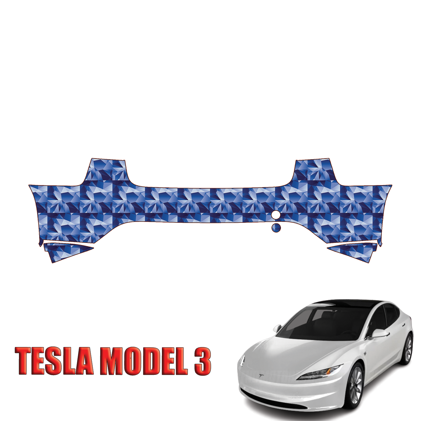 2024-2025 Tesla Model 3 Highland Precut Paint Protection Kit – Rear Bumper