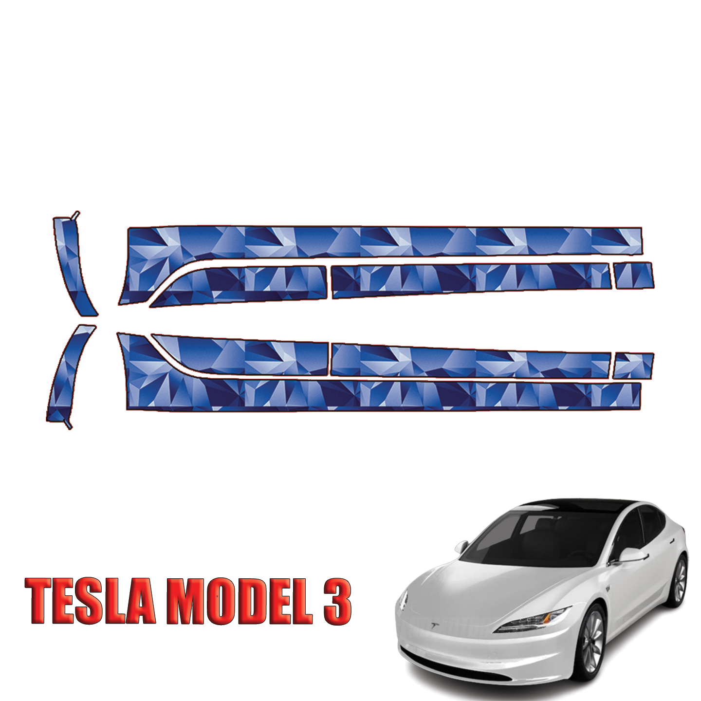 2024-2025 Tesla Model 3 Precut Paint Protection Kit – Rocker Panels
