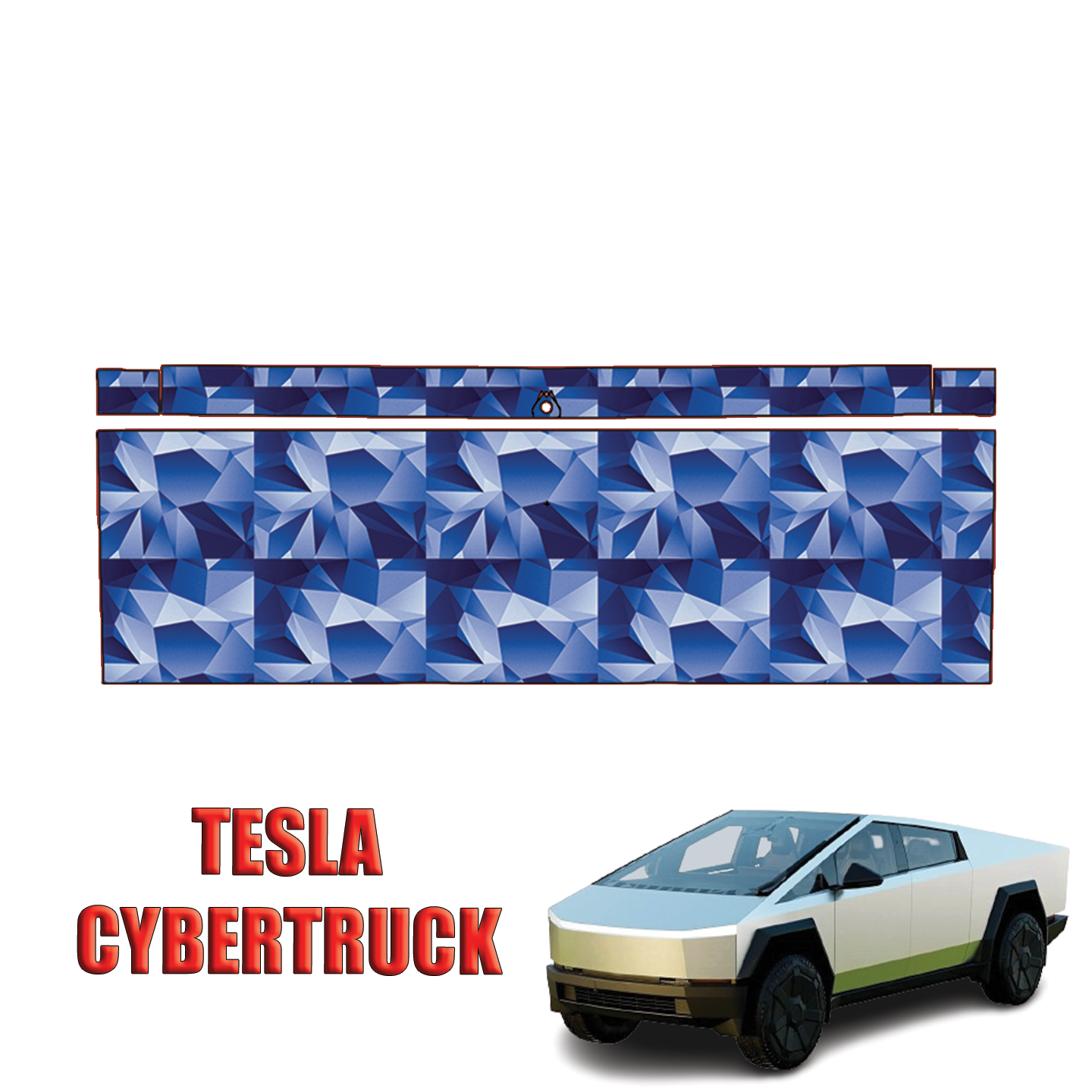 2024-2025 Tesla Cybertruck Precut Paint Protection Kit PPF – Tailgate Assembly