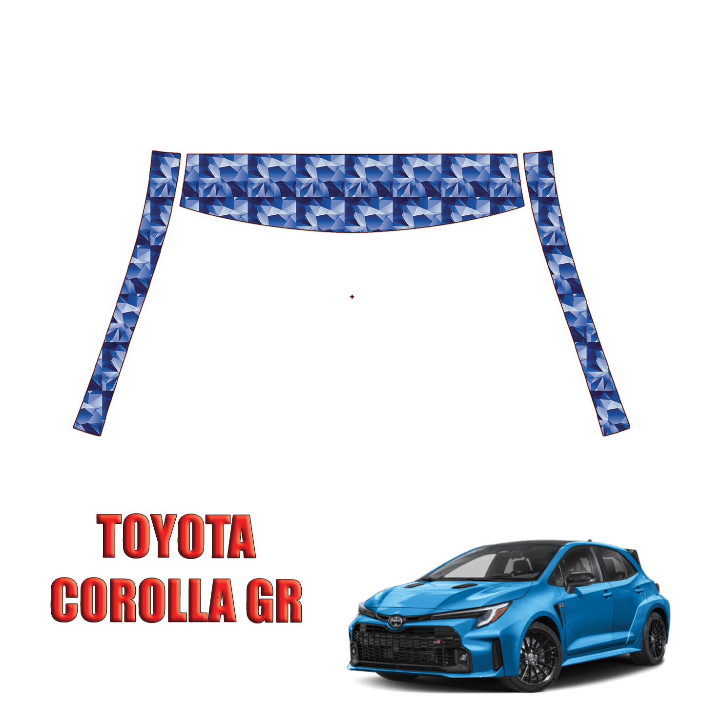 2023-2024 Toyota Corolla GR Precut Paint Protection PPF Kit – A Pillars + Rooftop