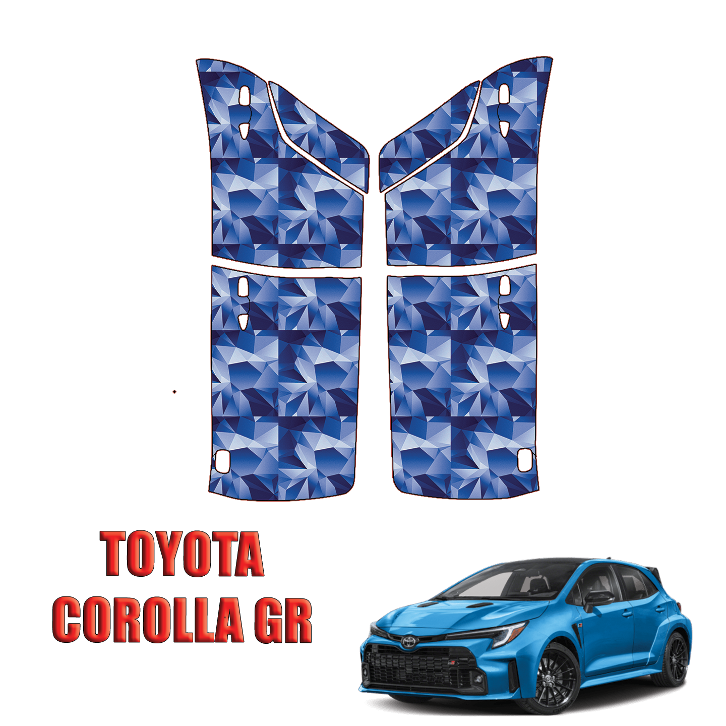 2023-2024 Toyota Corolla GR Precut Paint Protection PPF Kit – Full Doors