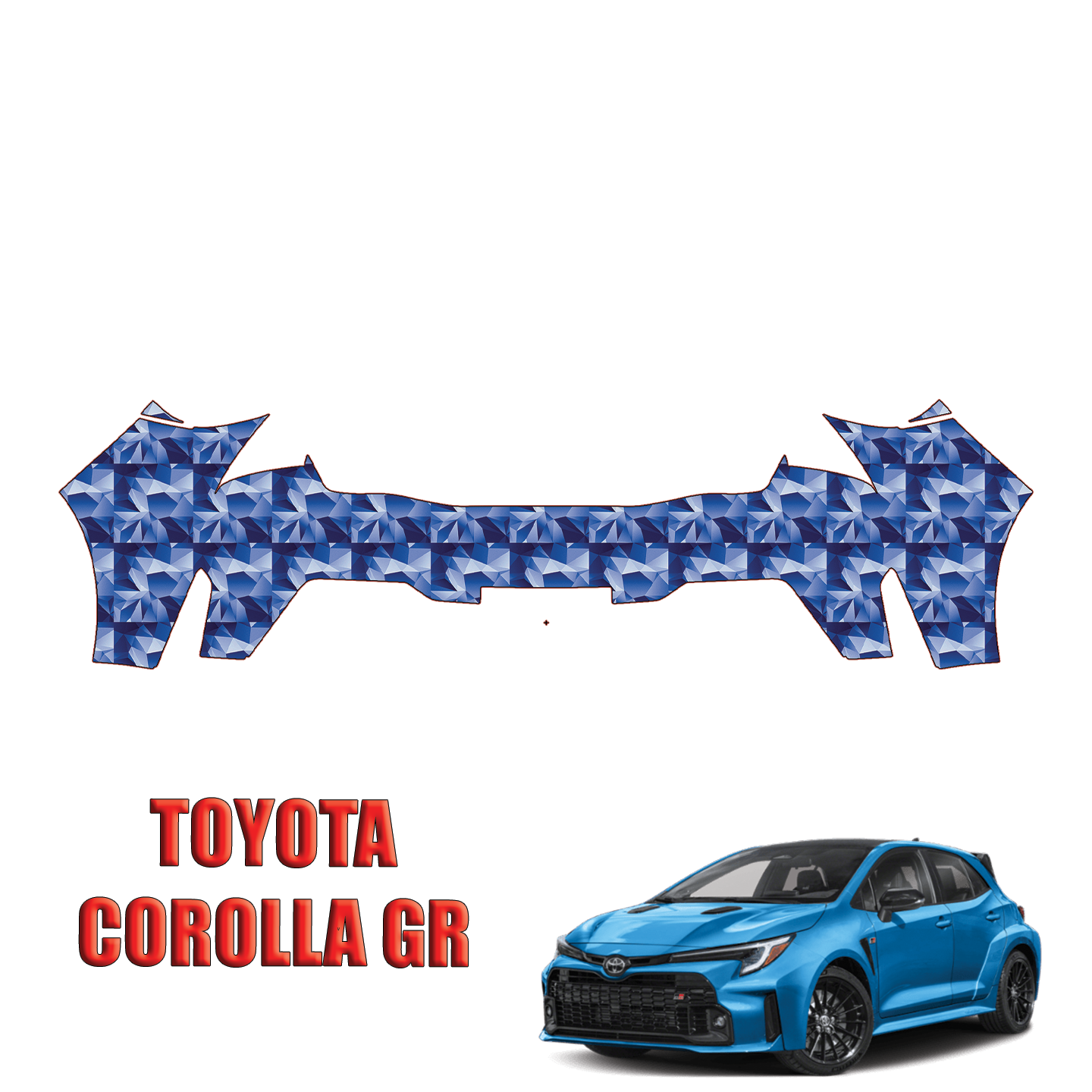 2023-2024 Toyota Corolla GR Precut Paint Protection PPF Kit – Rear Bumper