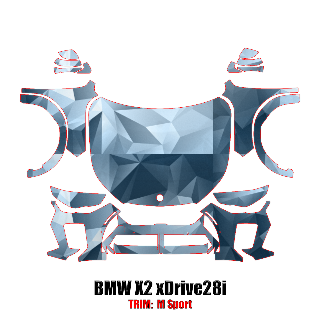 2024-2025 BMW X2 xDrive28i M Sport Precut Paint Protection PPF Kit – Full Front