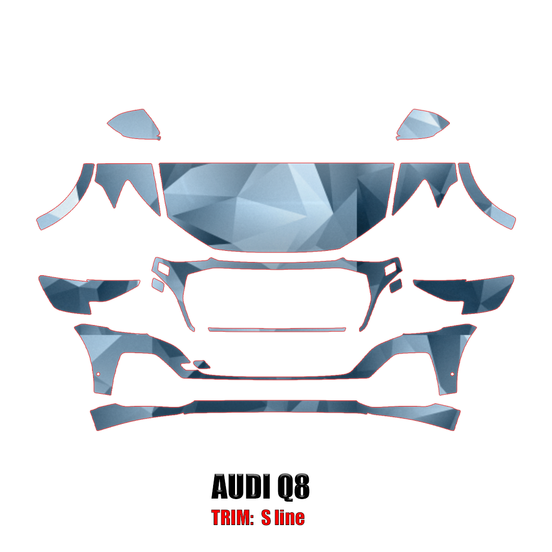 2024 Audi Q8 S Line Precut Paint Protection PPF Kit – Partial Front