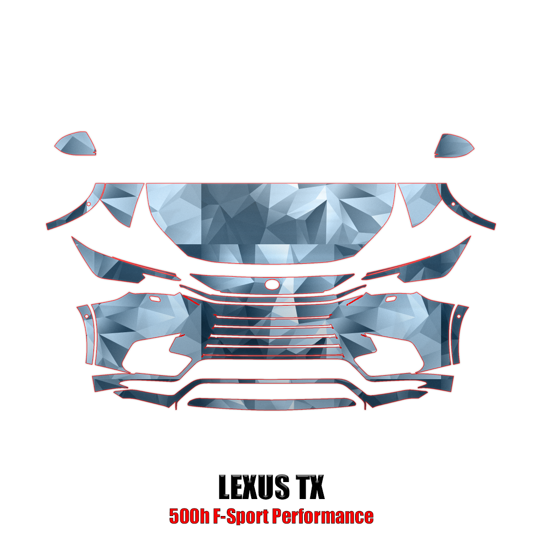 2024-2025 Lexus TX 500h F Sport Performance Precut Paint Protection Kit – Partial Front