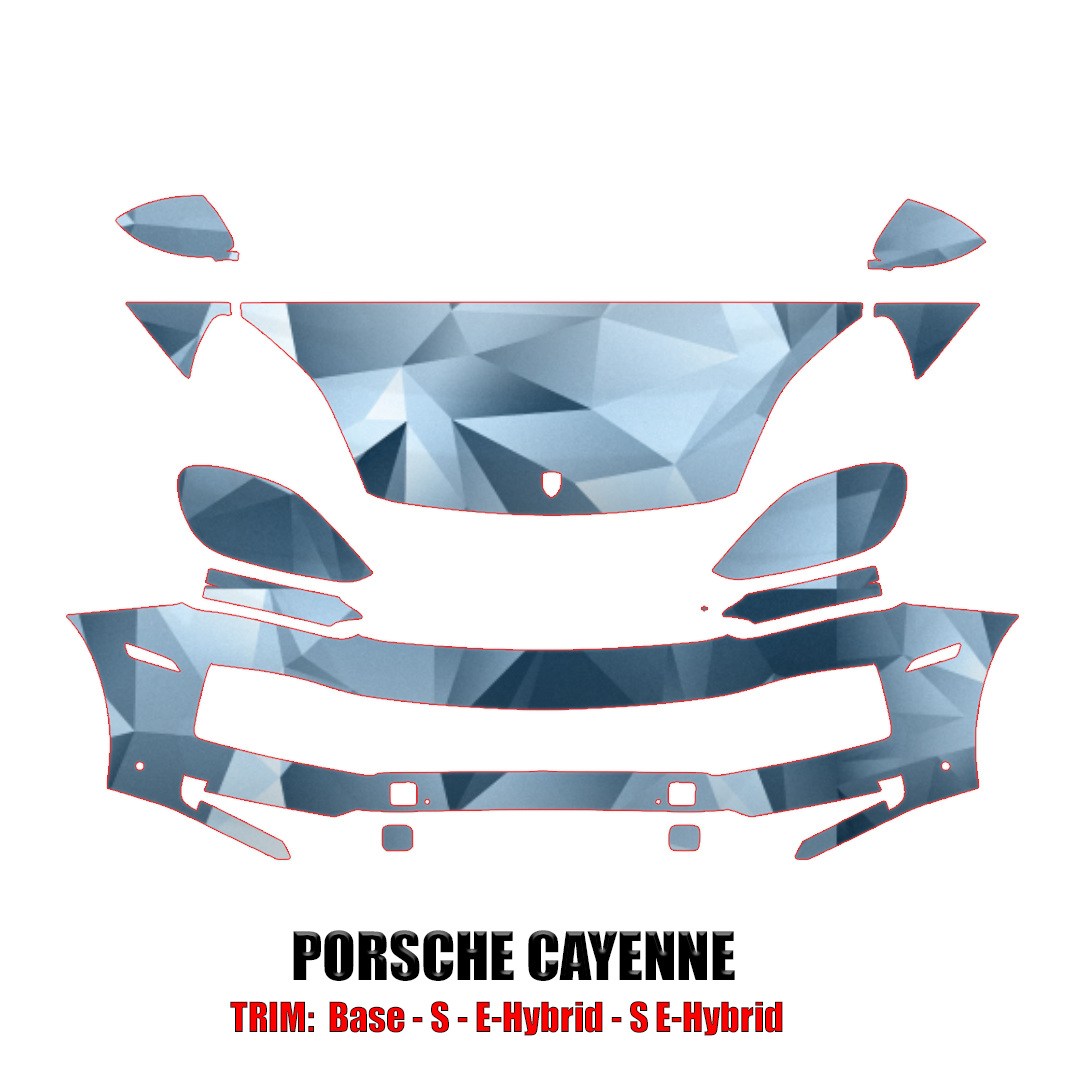 2024 Porsche Cayenne Precut Paint Protection Kit – Partial Front