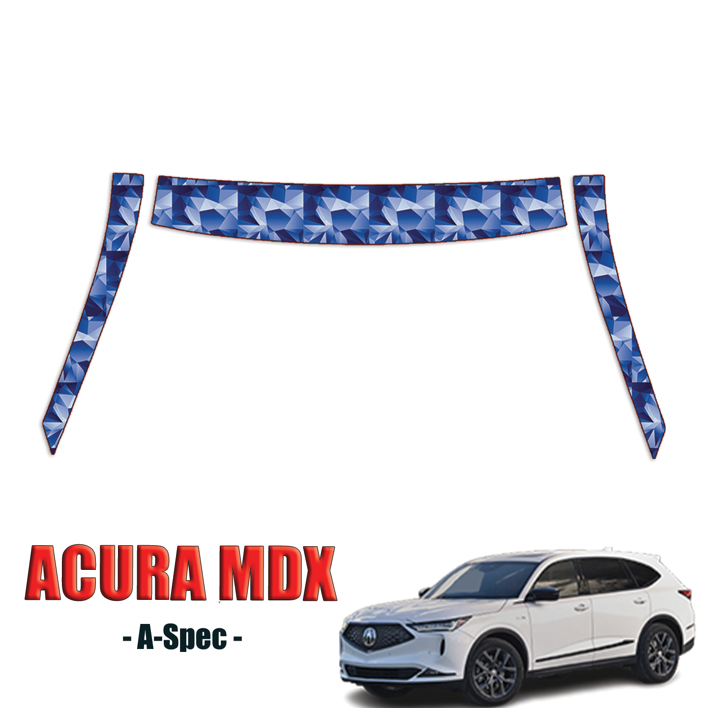 2022-2024 Acura MDX – A-Spec Precut Paint Protection PPF Kit – A Pillars + Rooftop