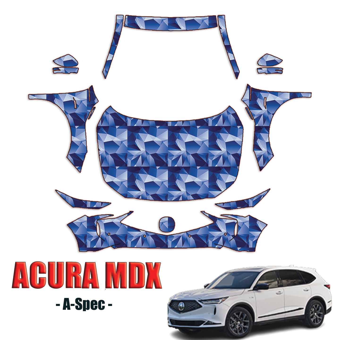 2022-2024 Acura MDX – A-Spec Precut Paint Protection PPF Kit – Full Front