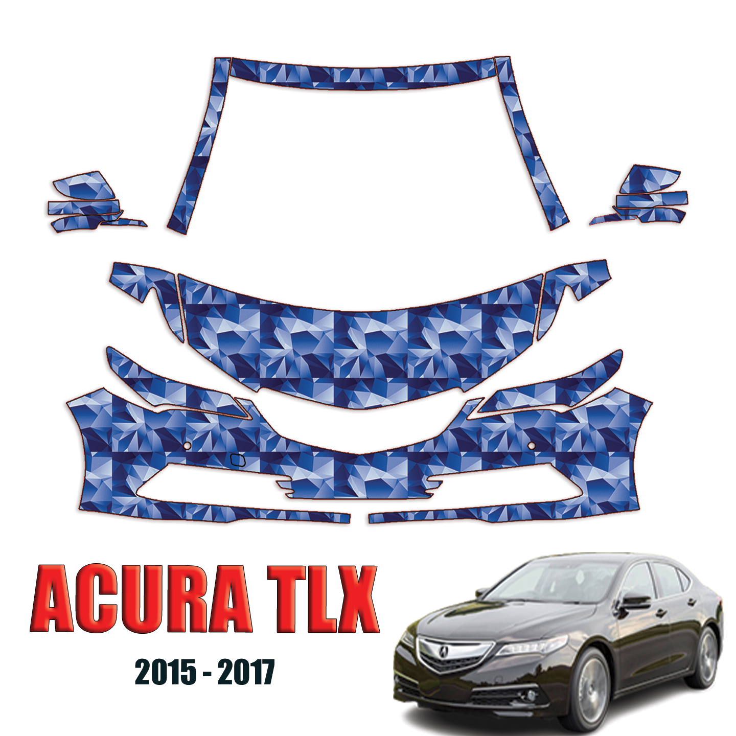 2015-2017 Acura TLX Precut Paint Protection PPF Kit – Partial Front+