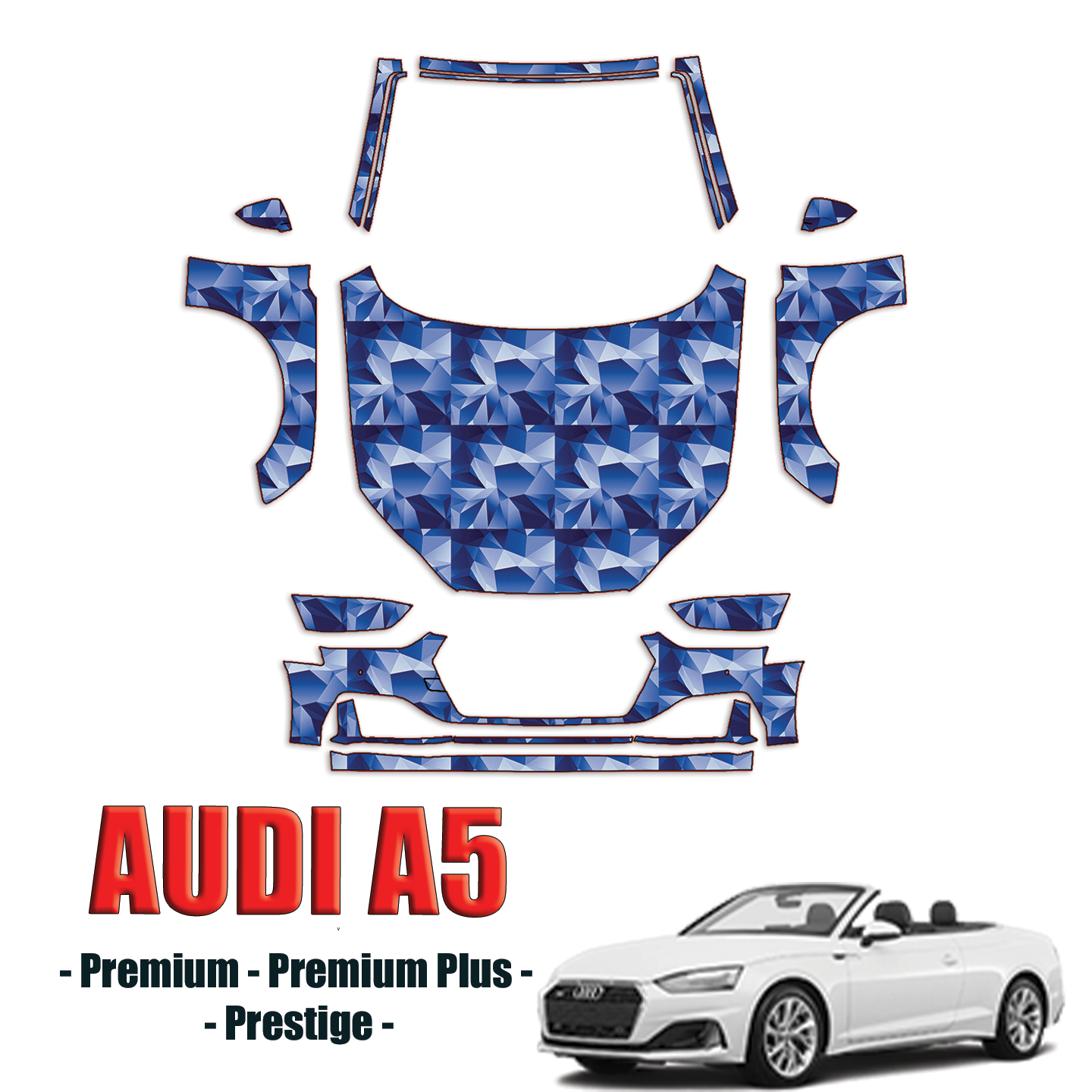 2020-2021 Audi A5 Cabriolet Precut Paint Protection Kit – Full Front+