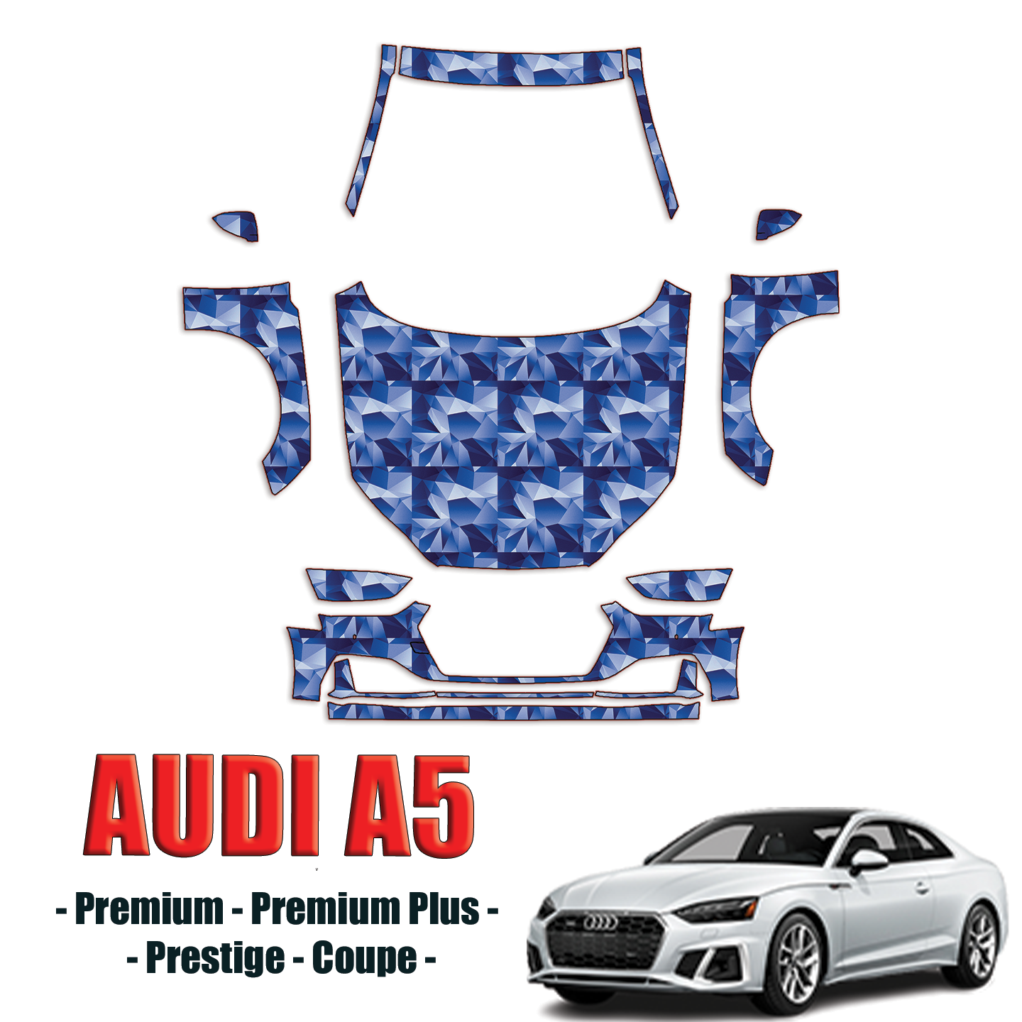 2022-2024 Audi A5 Coupe Precut Paint Protection Kit – Full Front+
