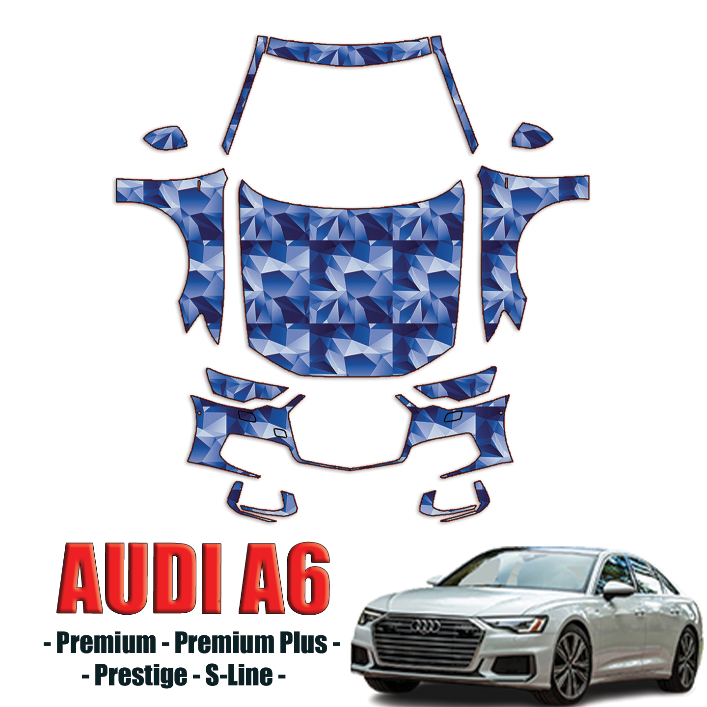 2019-2023 Audi A6 Precut Paint Protection Kit – Full Front+