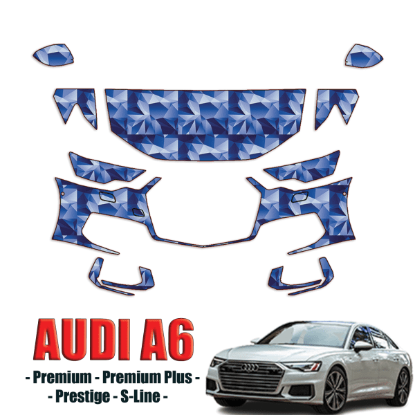 2019 – 2024 Audi A6 – Premium, Premium Plus, Prestige, S-Line Precut Paint Protection Kit – Partial Front
