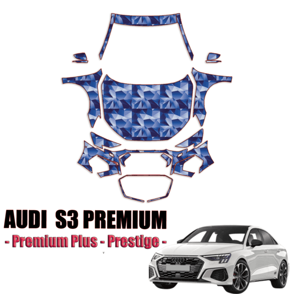2022-2024 Audi S3 – Premium, Premium Plus, Prestige Pre-Cut Paint Protection Kit – Full Front + A Pillars + Rooftop