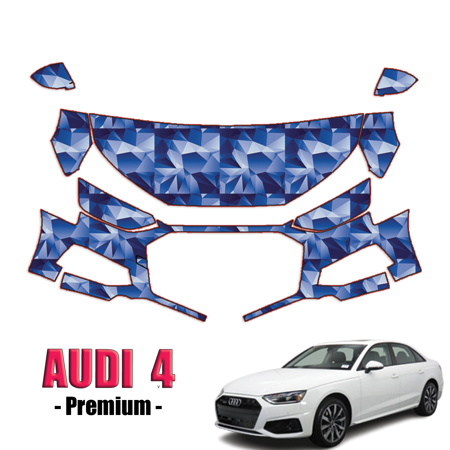 2020-2024 Audi A4 Precut Paint Protection Kit – Partial Front