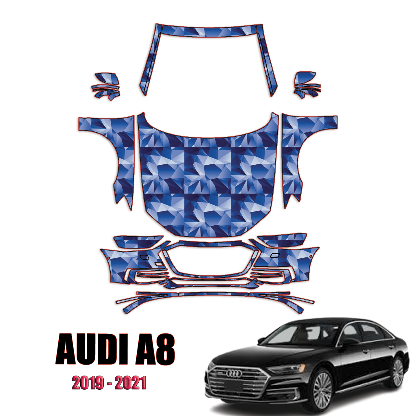 2019-2020 Audi A8 Precut Paint Protection Kit – Full Front+