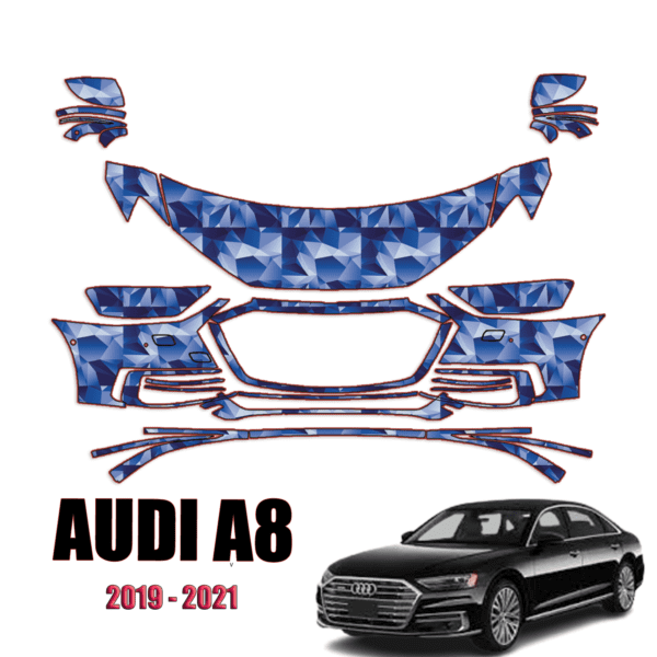 2019-2021 Audi A8 – Sedan Pre Cut Paint Protection Kit – Partial Front