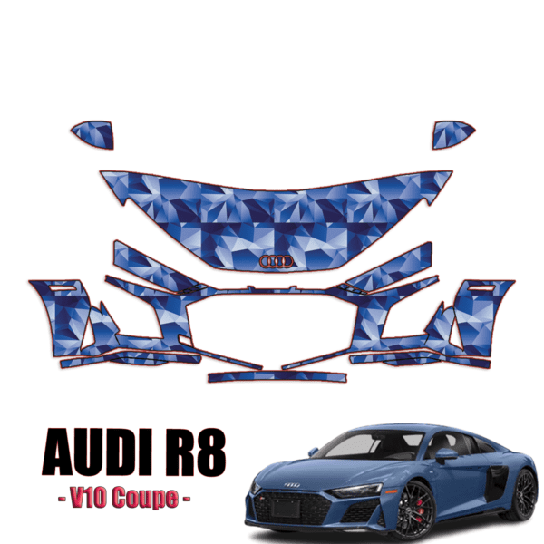 2020-2023 Audi – R8 V10 Coupe PPF Kit Pre Cut Paint Protection Kit – Partial Front