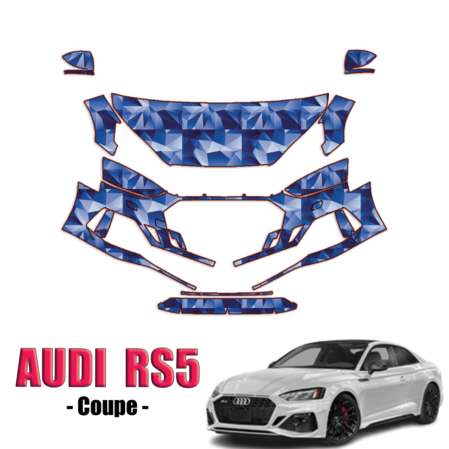 2021-2024 Audi RS5 Coupe Precut Paint Protection Kit – Partial Front