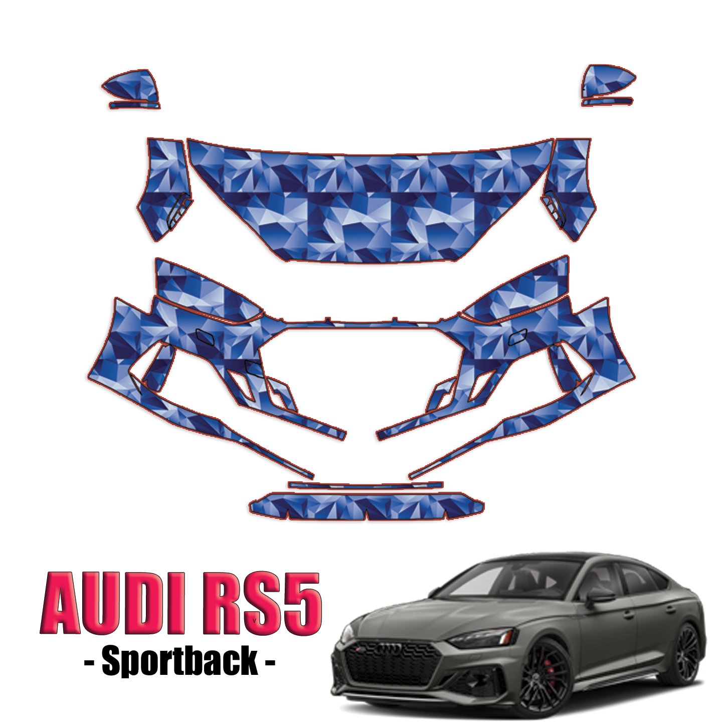 2021-2024 Audi RS5 Sportback Precut Paint Protection Kit – Partial Front