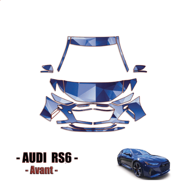 2021 – 2024 Audi RS6 Avant Pre Cut Paint Protection PPF Kit – Partial Front
