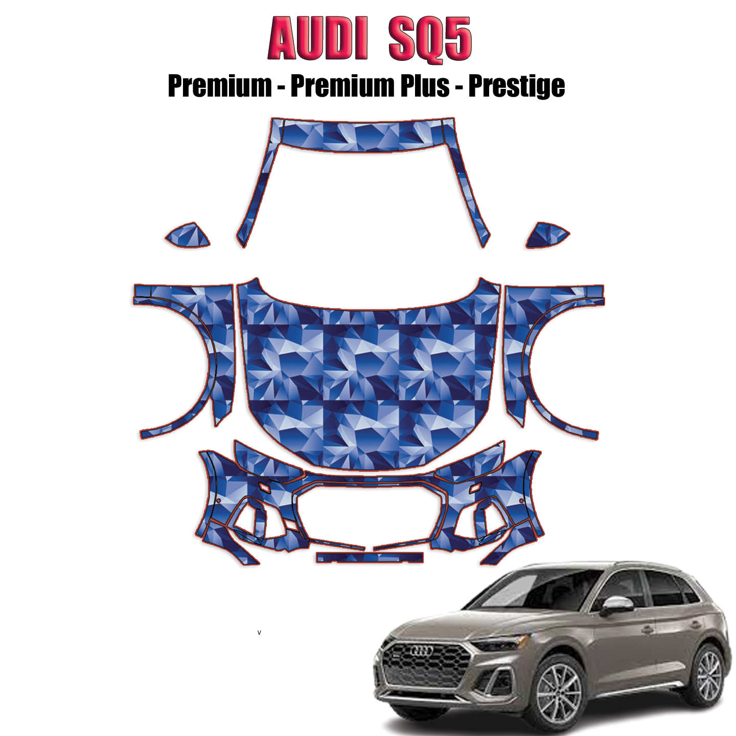 2021-2024 Audi SQ5 Precut Paint Protection Kit – Full Front+