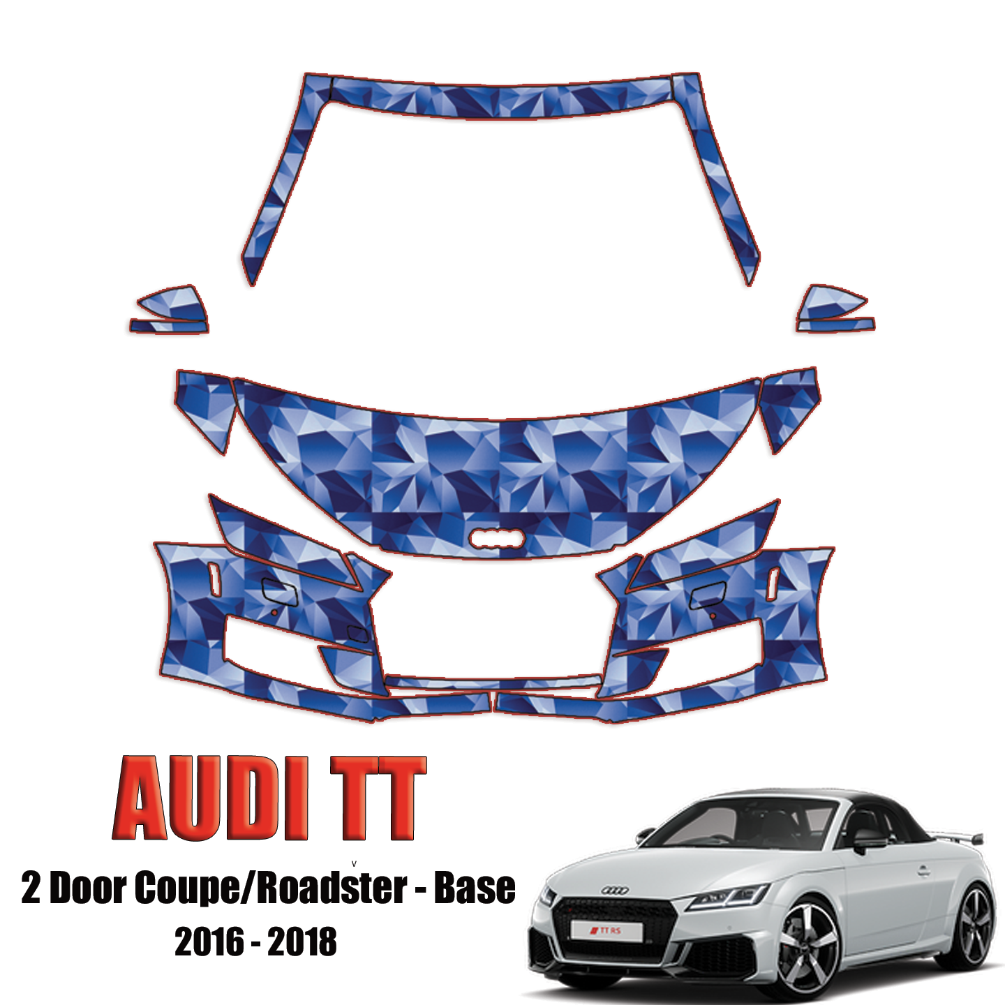 2016 Audi TT Precut Paint Protection PPF Kit – Partial Front