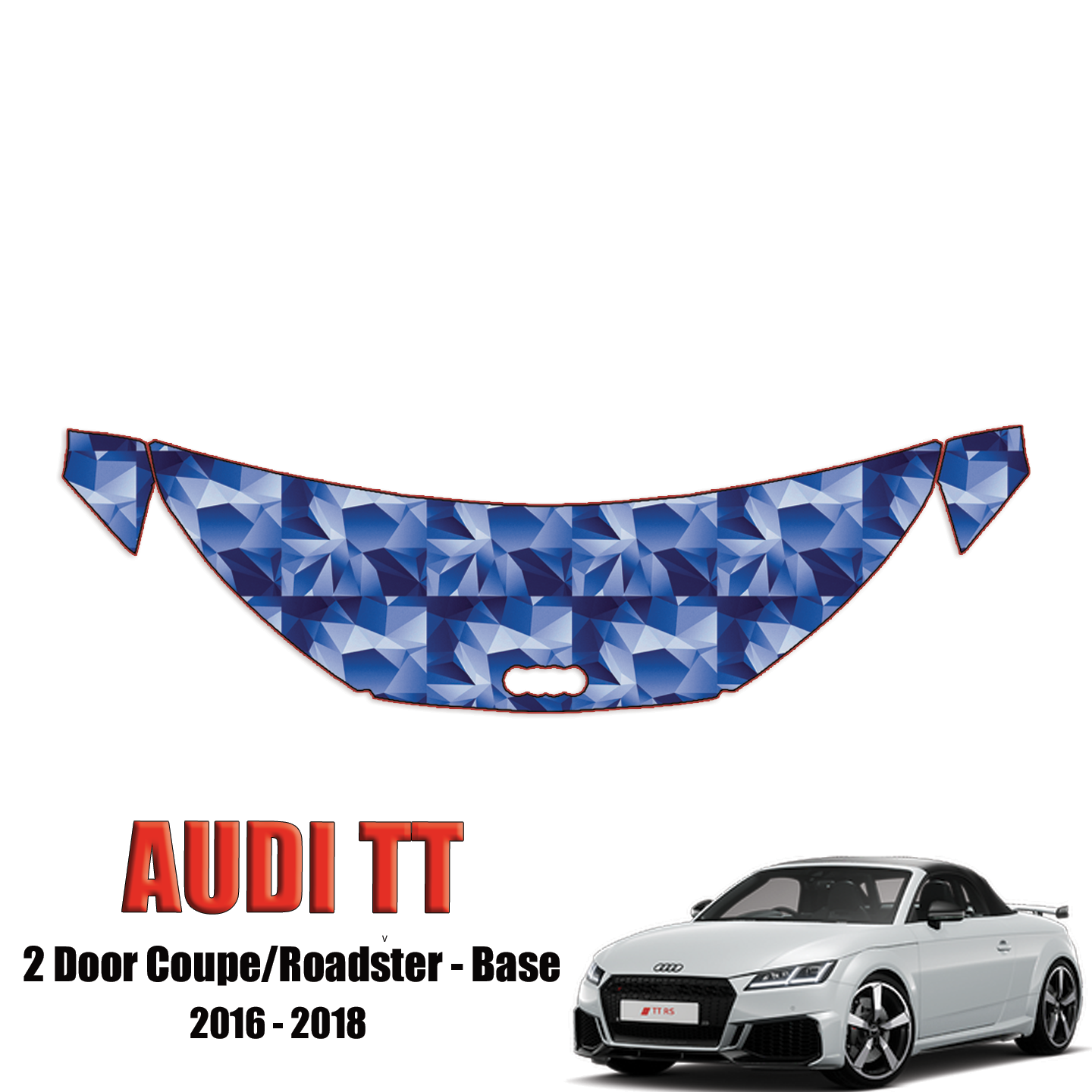2016-2018 Audi TT – 2 Door Coupe/Roadster Base Precut Paint Protection – Partial Hood + Fenders