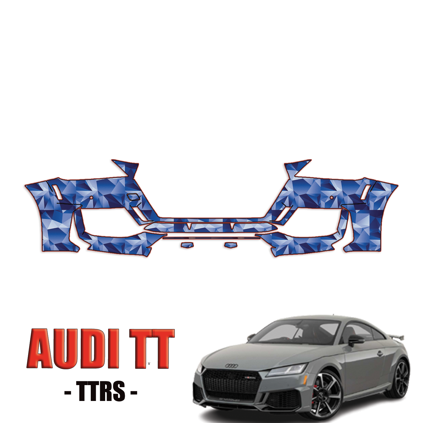 2019-2024 Audi TT – TTRS Precut Paint Protection Kit – Front Bumper