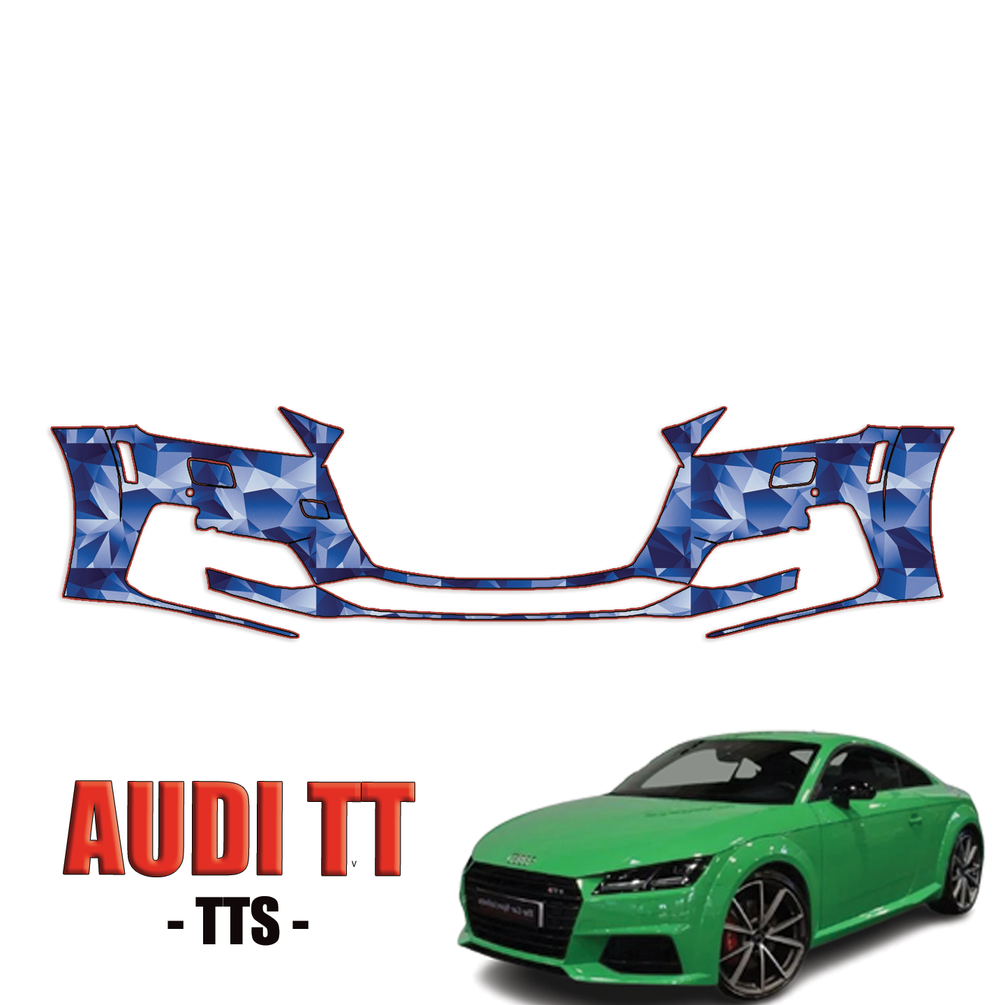 2019-2024 Audi TT – TTS Precut Paint Protection Kit – Front Bumper