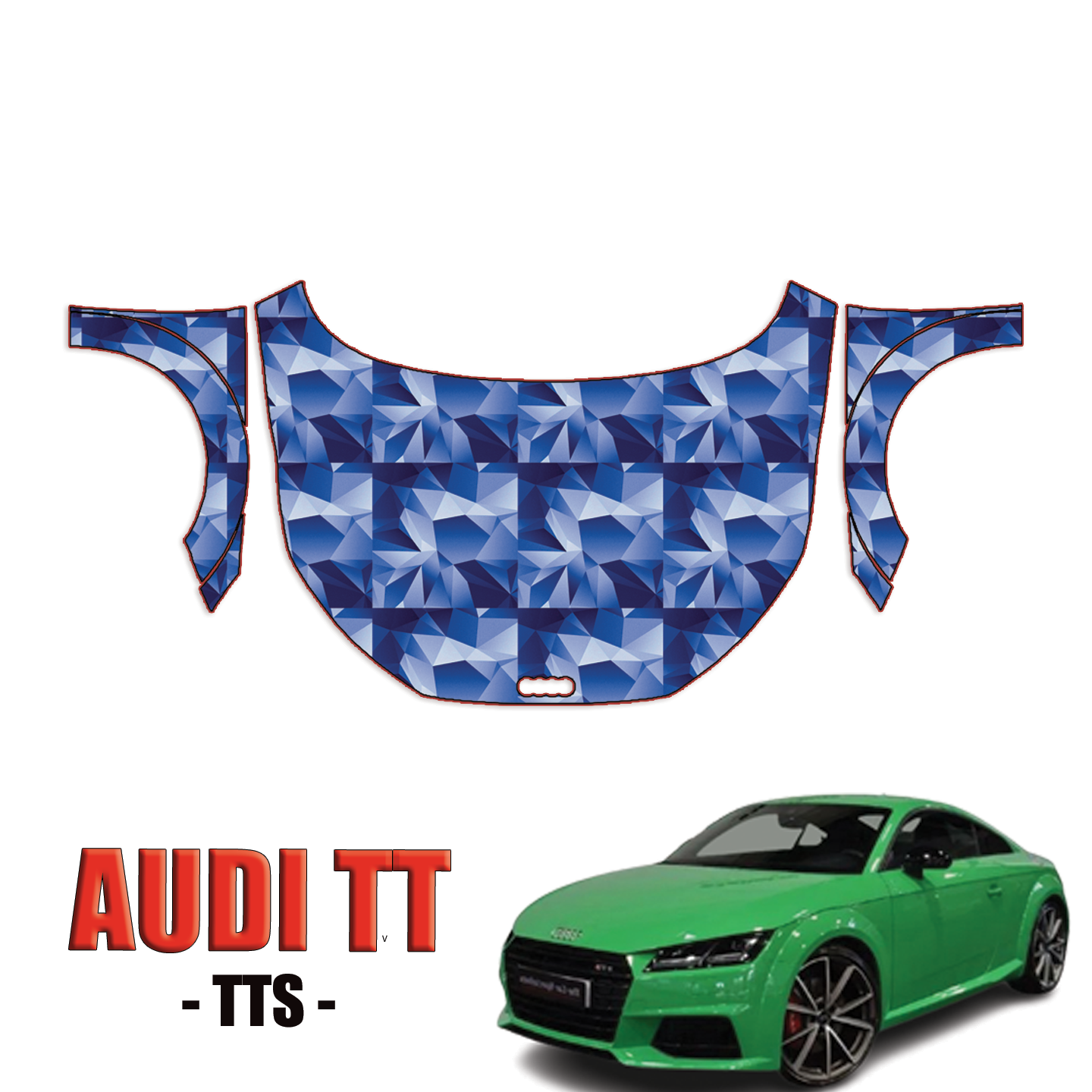 2019-2023 Audi TT – TTS Precut Paint Protection Kit – Full Hood + Fenders