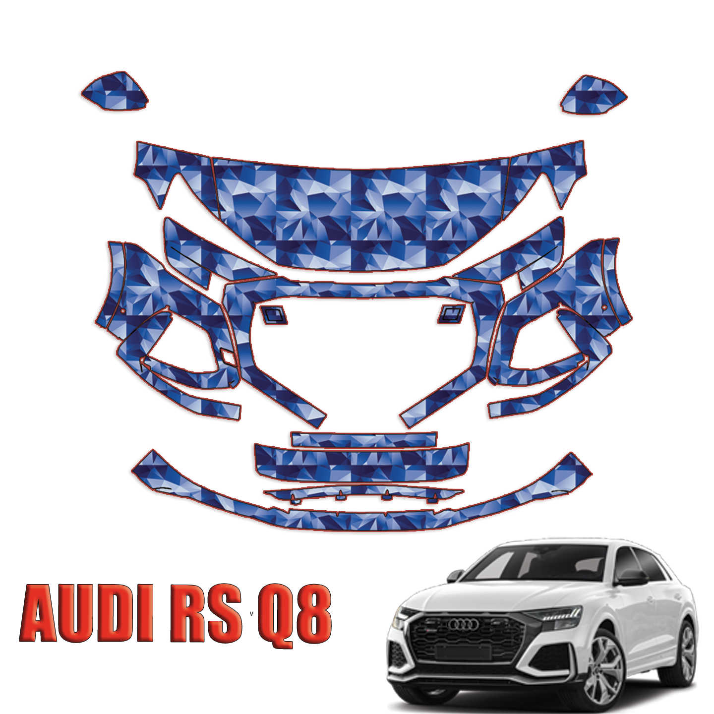 2020-2024 Audi RS Q8 Precut Paint Protection Kit – Partial Front