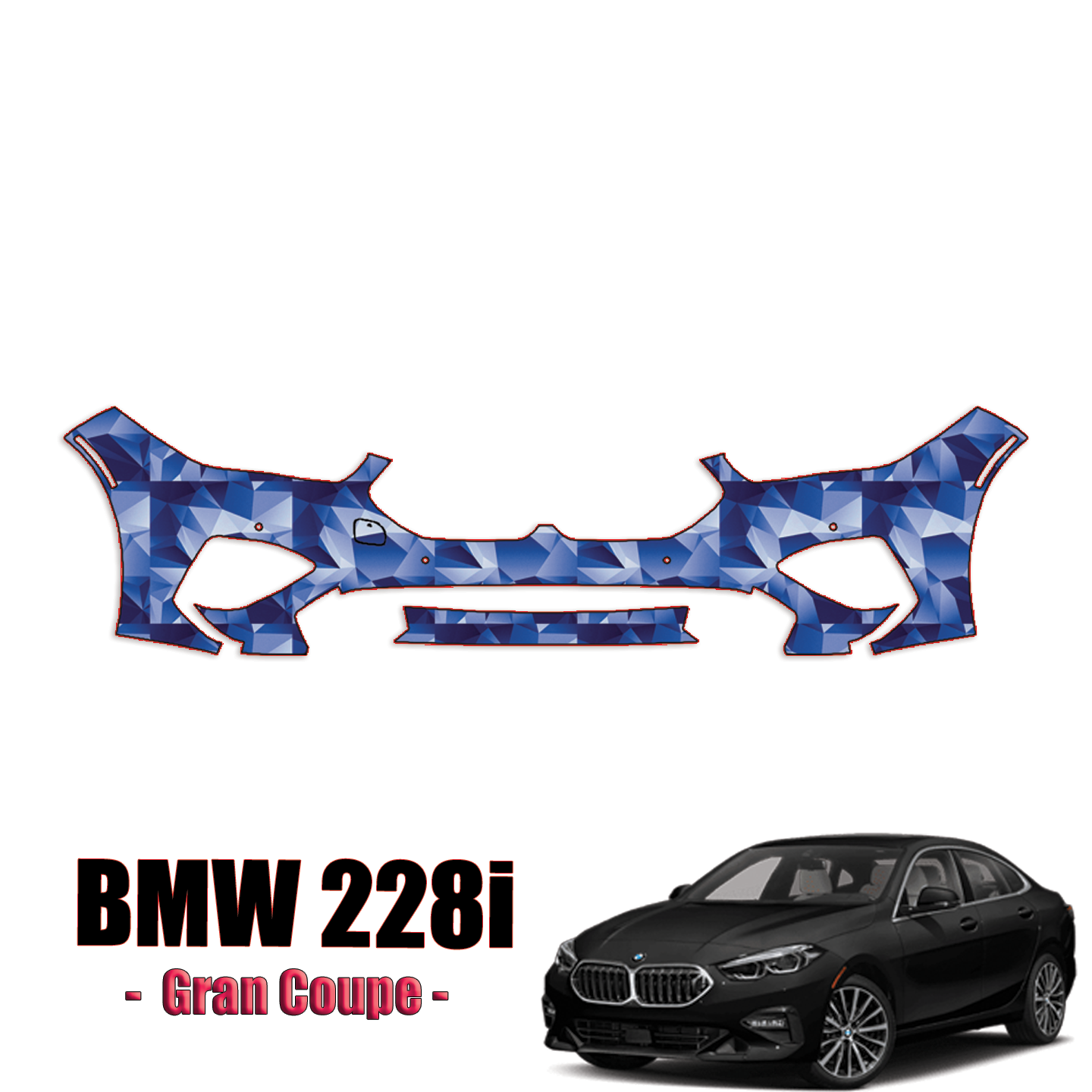 2022-2023 BMW 228i Gran Coupe Precut Paint Protection Kit – Front Bumper