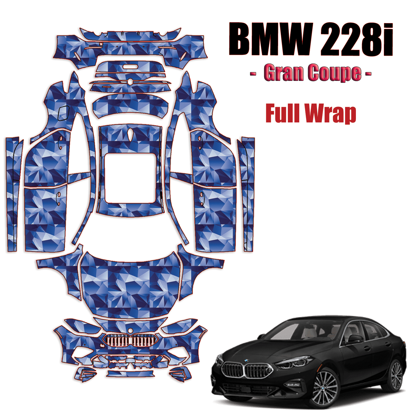 2022-2024 BMW 228i Gran Coupe Precut Paint Protection Kit – Full Wrap Vehicle