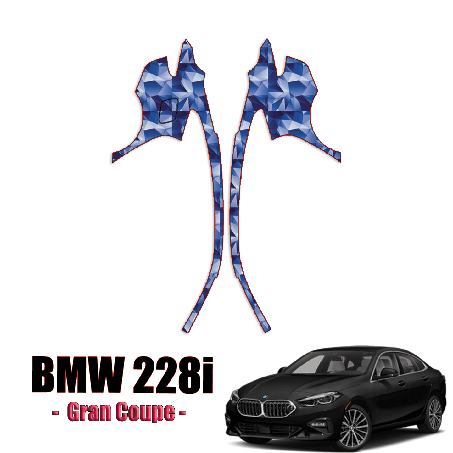 2022 – 2023 BMW 228i Gran Coupe Precut Paint Protection Kit – Quarter Panels