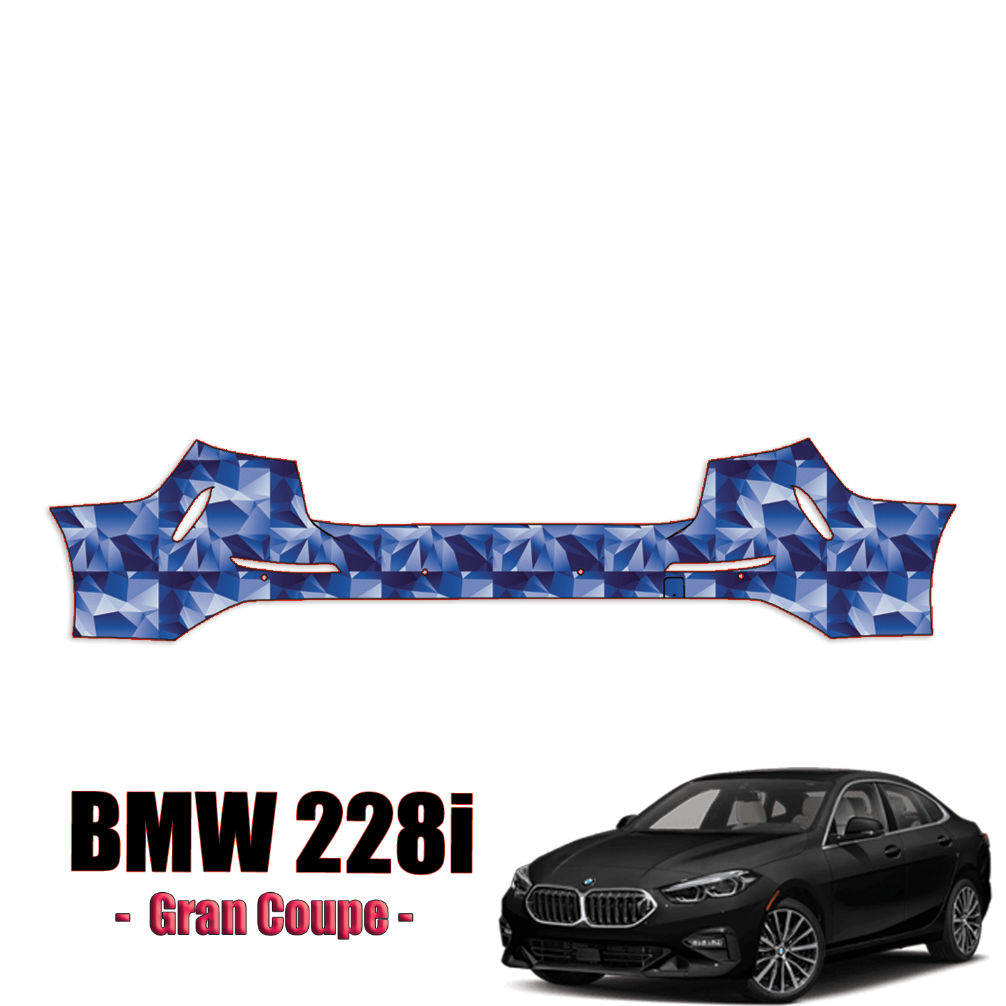 2022 – 2023 BMW 228i Gran Coupe Paint Protection Film – Rear Bumper