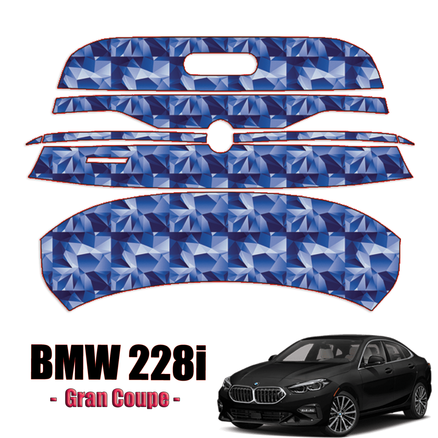 2022-2023 BMW 228i Gran Coupe Paint Protection Kit PPF – Tailgate (Assembly)