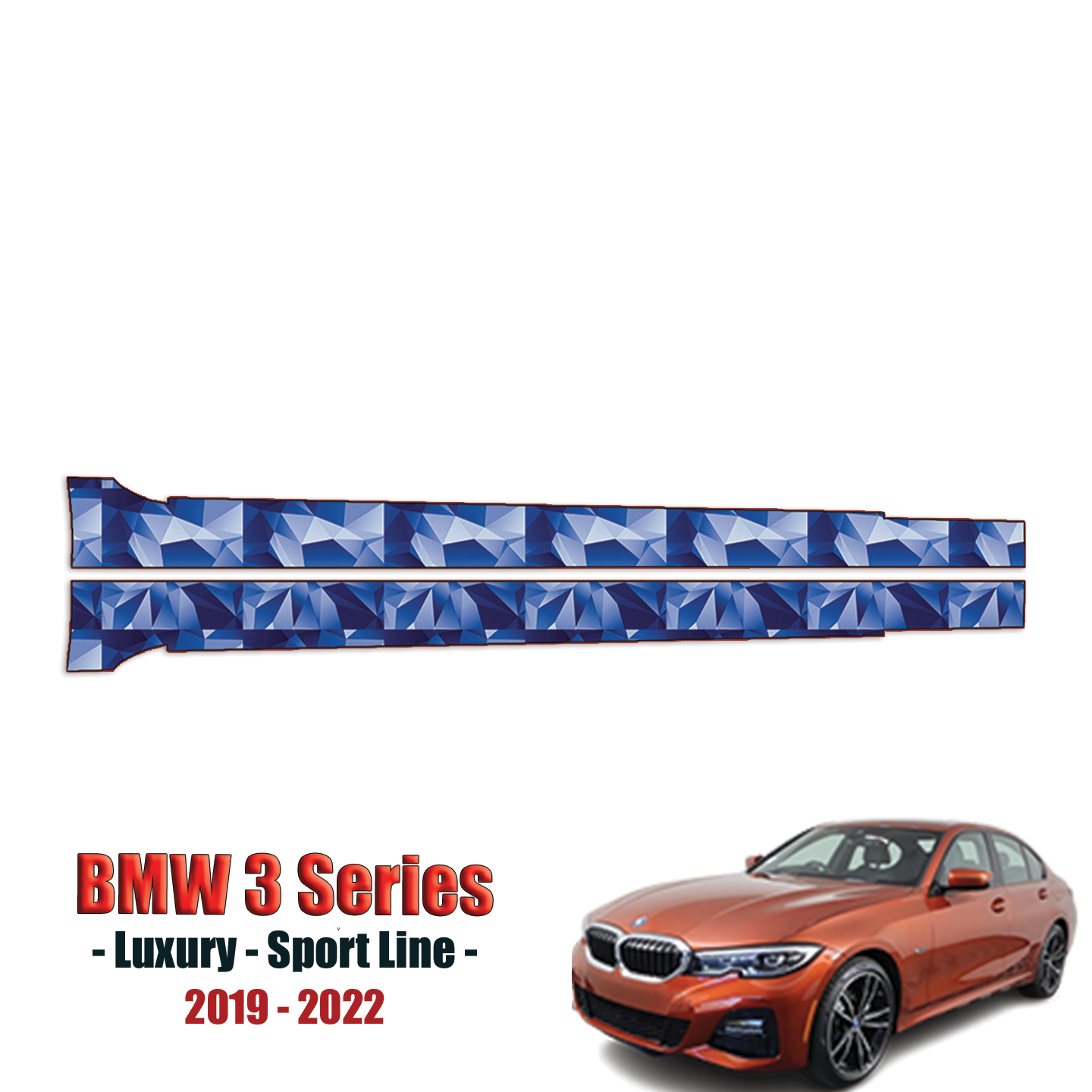 2019-2022 BMW 3 Series – Luxury, Sport Line Precut Paint Protection Kit – Rocker Panels