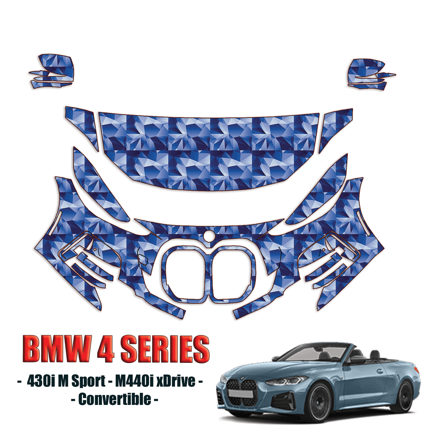 2021-2024 BMW M440i Precut Paint Protection PPF Kit – Partial Front