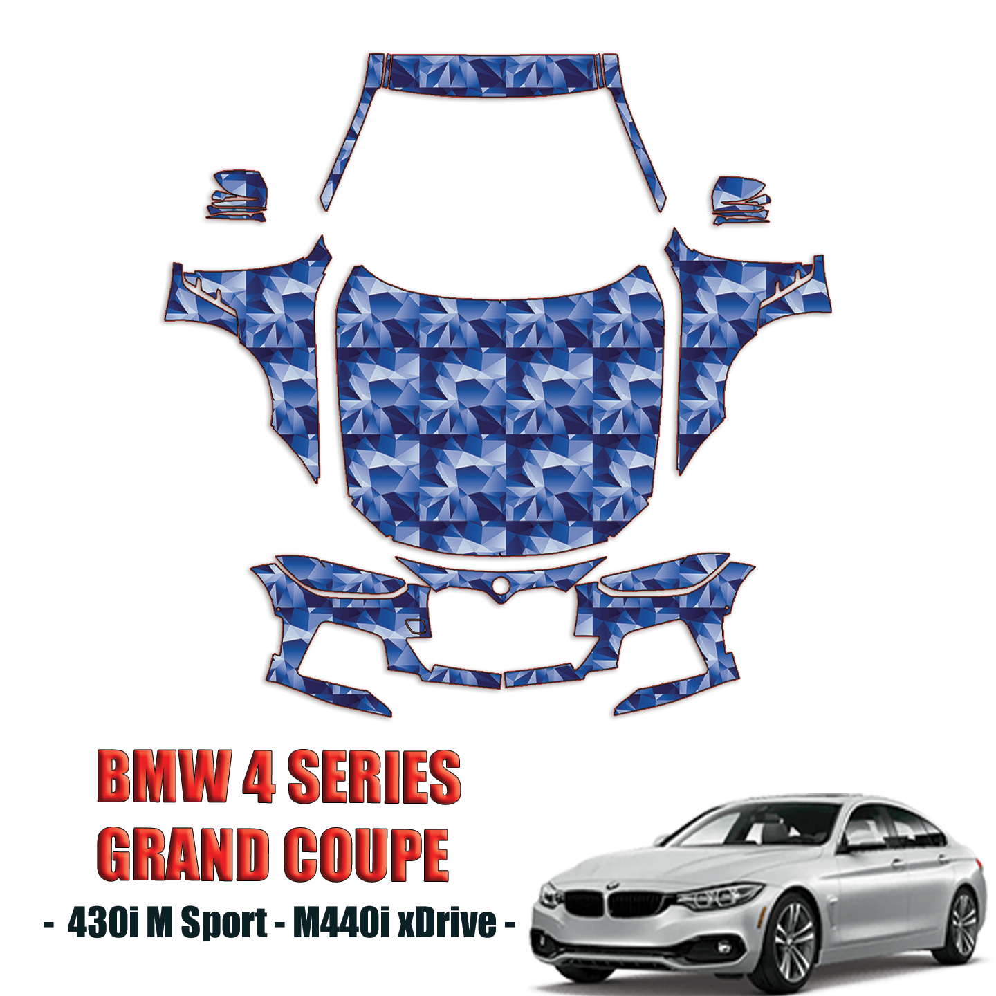2022-2024 BMW 4 Series Gran Coupe 430i M Sport Precut Paint Protection Kit – Full Front+