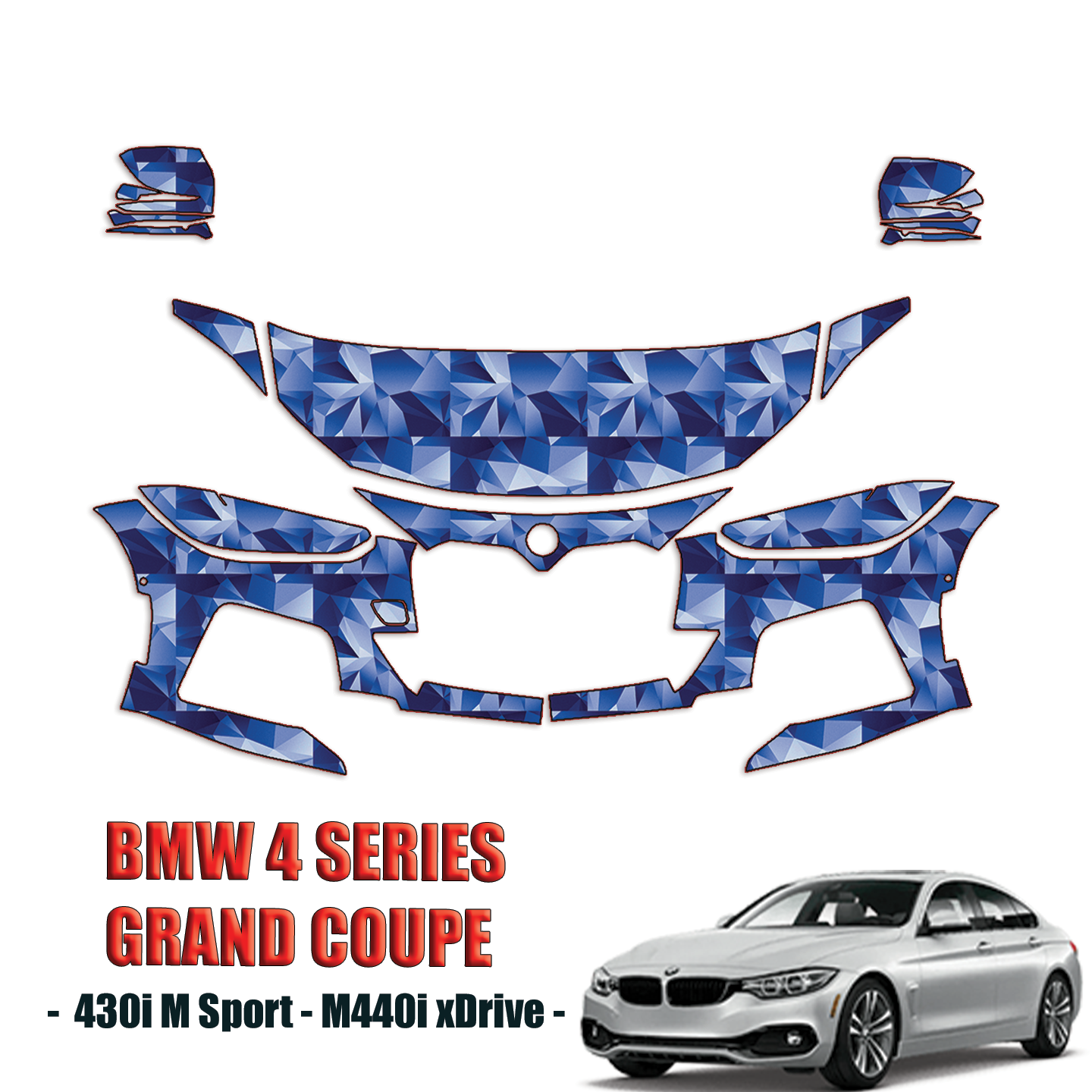 2022-2024 BMW 430i M Sport Gran Coupe Precut Paint Protection Kit – Partial Front
