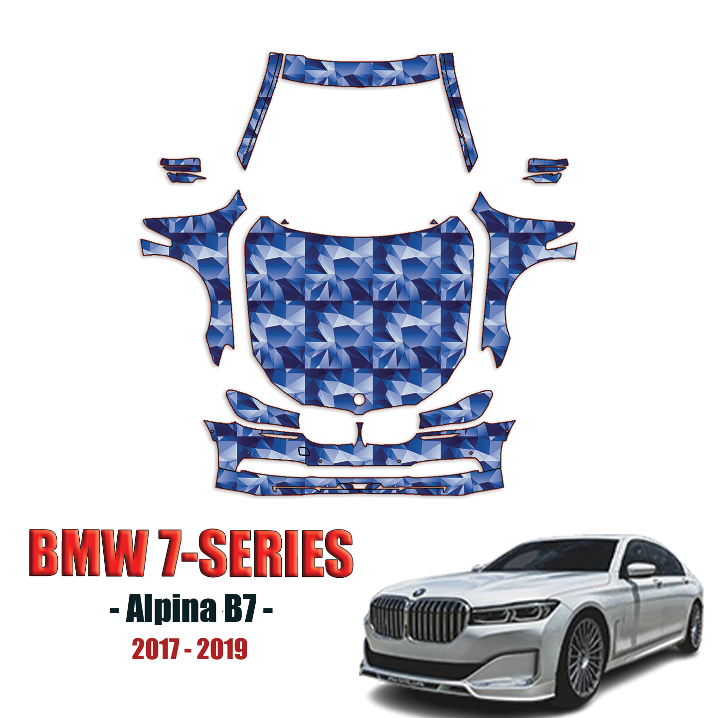 2017-2019 BMW 7 Series Alpina B7 Precut Paint Protection Kit – Full Front+