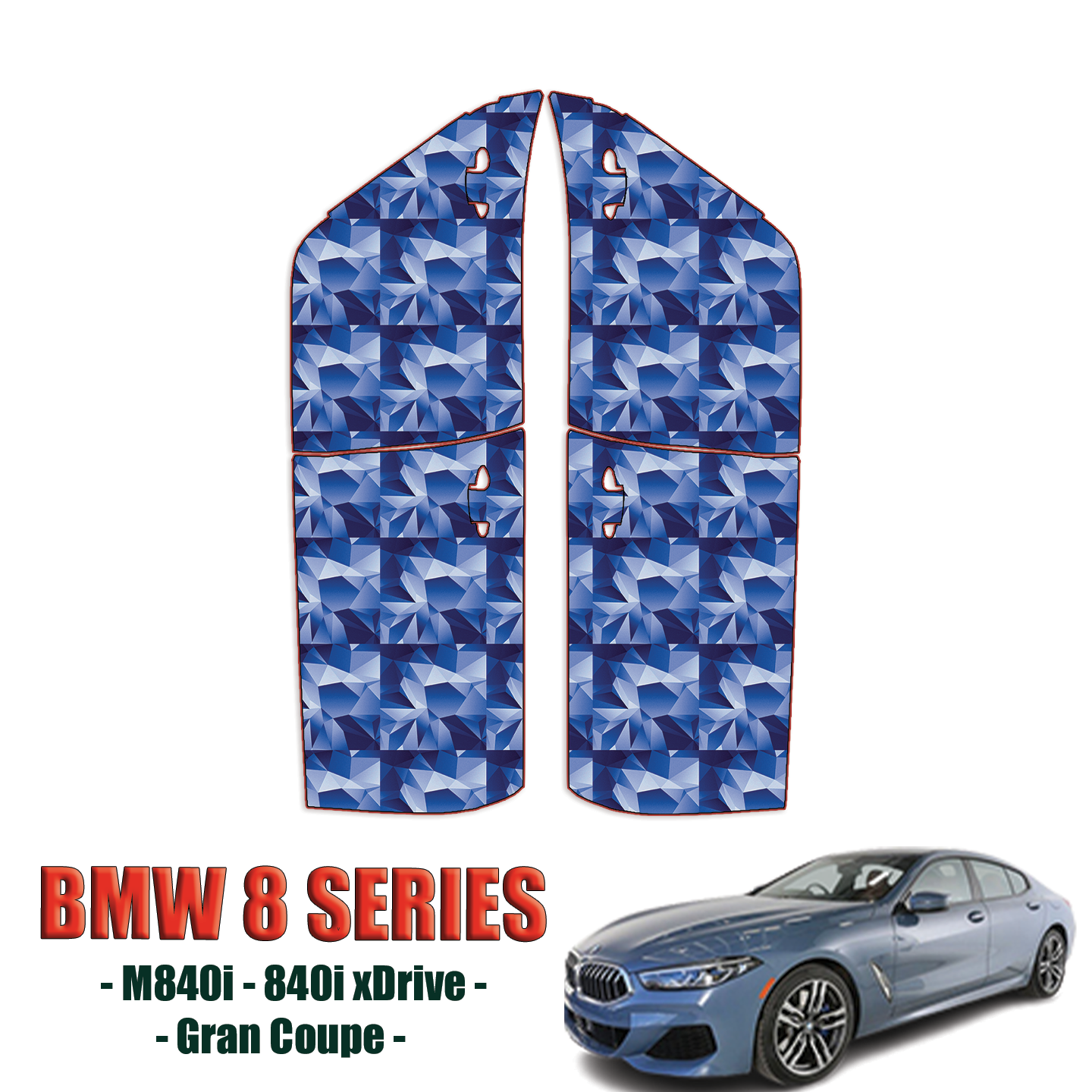 2020-2023 BMW 8 Series Gran Coupe 840i, 840 xDrive Precut Paint Protection Kit – Full Doors